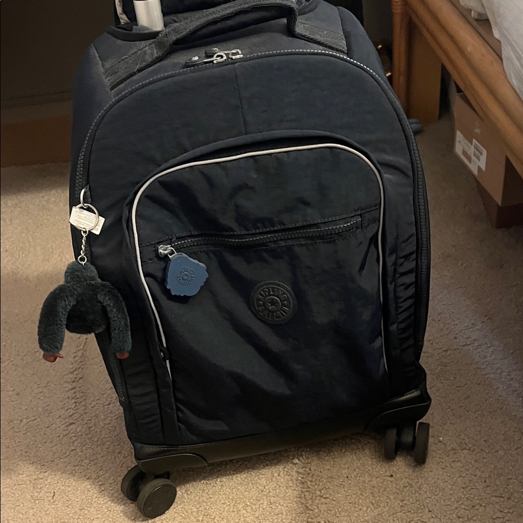 Kipling Navy Rolling Backpack